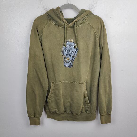 Universal Studios Halloween Horror Nights Hoodie Small Olive Green 2023‎ FLAW - Picture 3 of 9